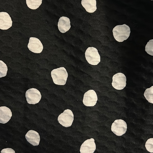 Lillie Rubin Vintage Strapless Black White Polka Dot Print Midi Pencil Dress 6 - Picture 12 of 12